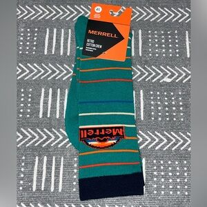 NWT Merrell Retro Cotton Crew Breathable Cotton Performance Socks Size M/L